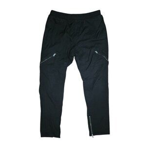 Zanerobe Pants Mens Size 38 Solid Black Pull On Cargo Utlity Joggers Zippers